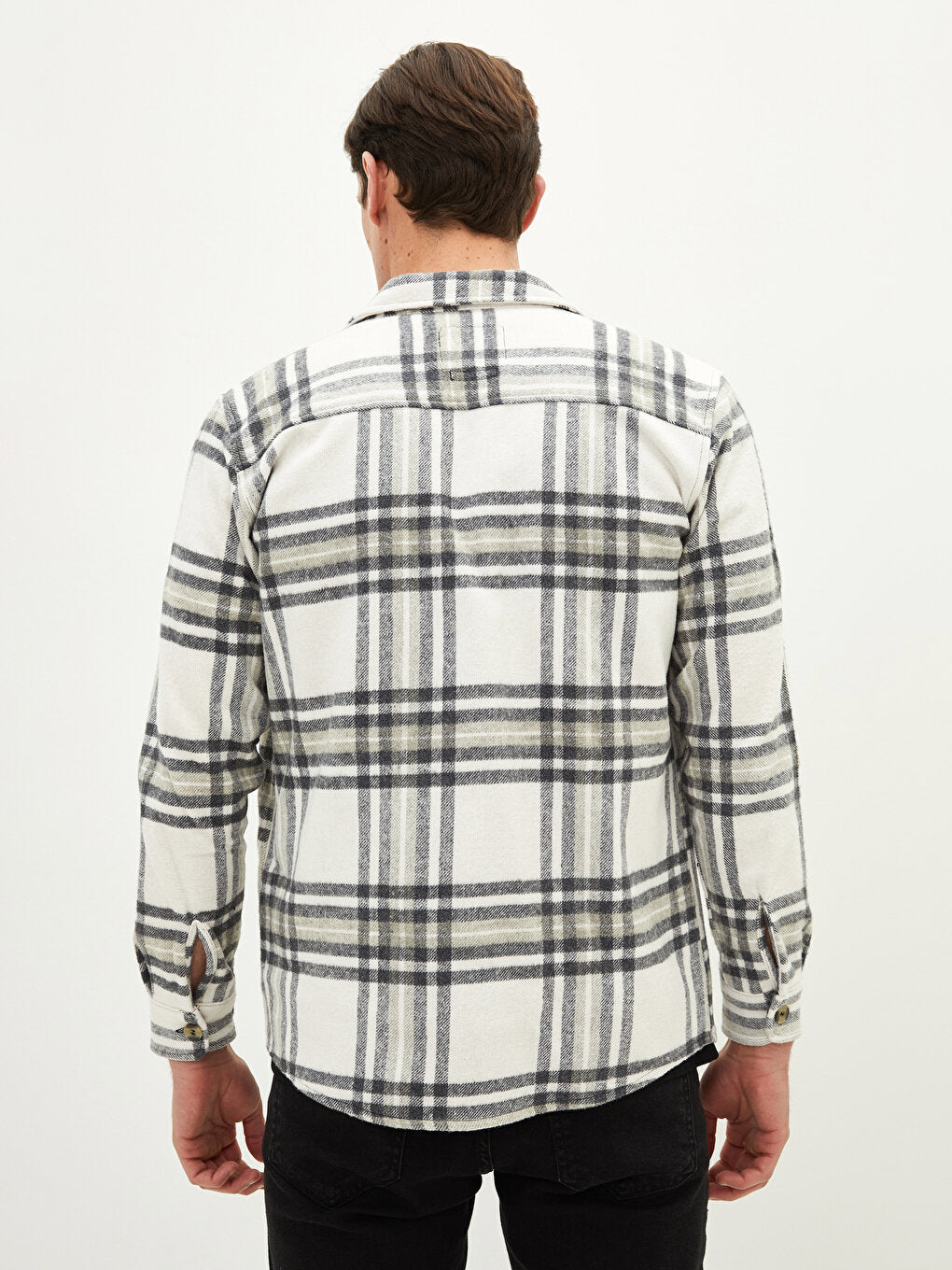 Comfortable Fit Long Sleeve Plaid Men's Lumberjack Shirt Jacket