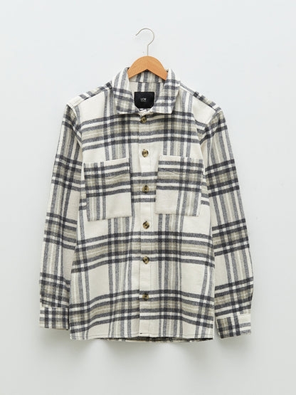 Comfortable Fit Long Sleeve Plaid Men's Lumberjack Shirt Jacket