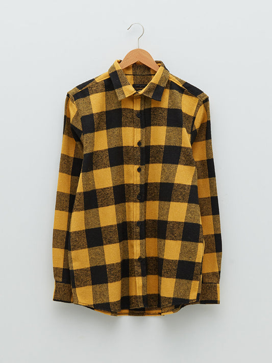 Regular Fit Long Sleeve Plaid Men's Lumberjack Shirt Jacket