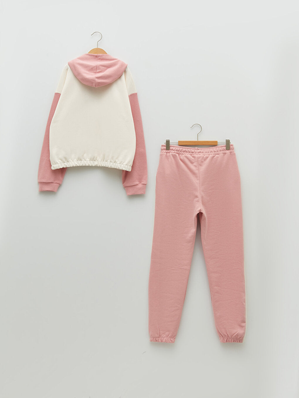 Hooded Printed Long Sleeve Oversize Girls' Sweatshirt and Sweatpants