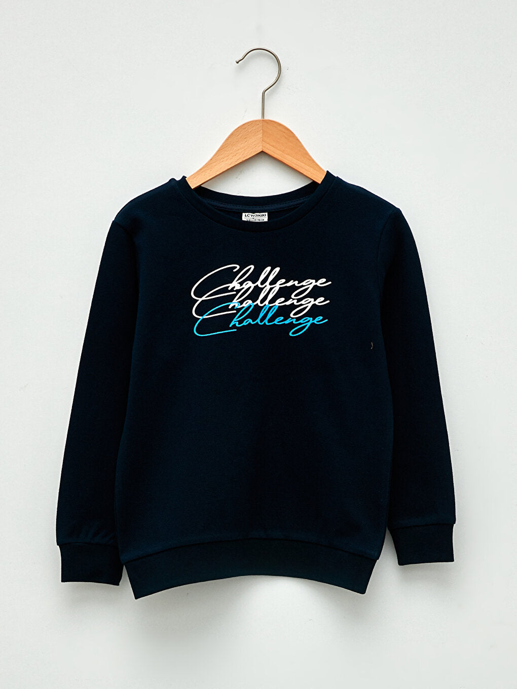 Crew Neck Printed Long Sleeve Boy's Sweatshirt