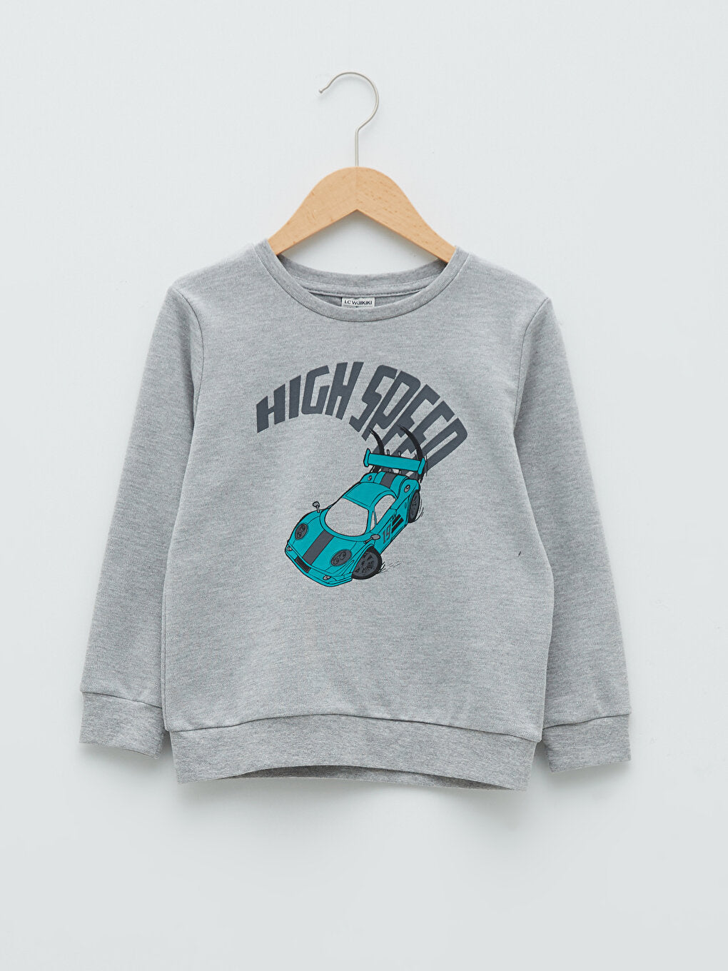 Crew Neck Printed Long Sleeve Boy's Sweatshirt