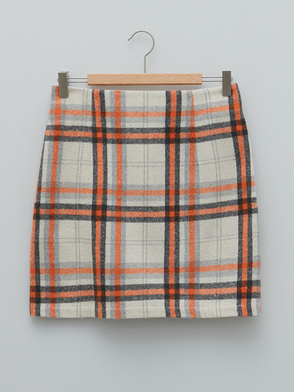 Plaid Women's Mini Skirt with Zipper Waist