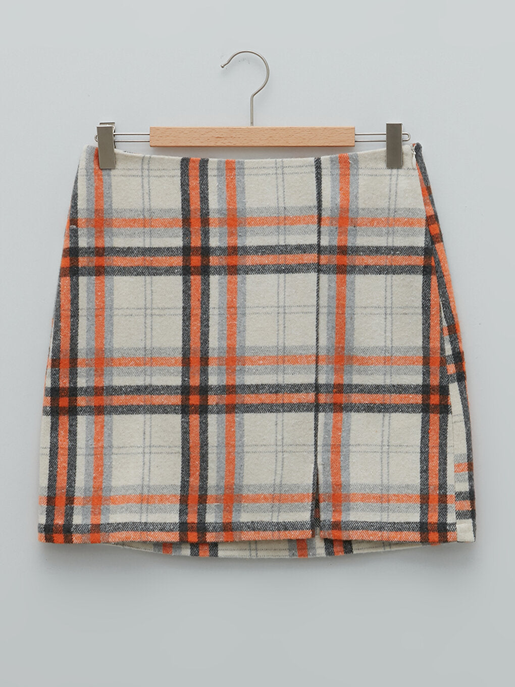 Plaid Women's Mini Skirt with Zipper Waist