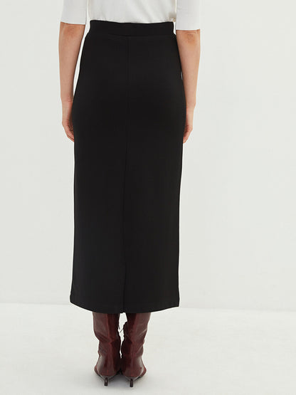 Women's Elastic Waist Straight Pencil Skirt