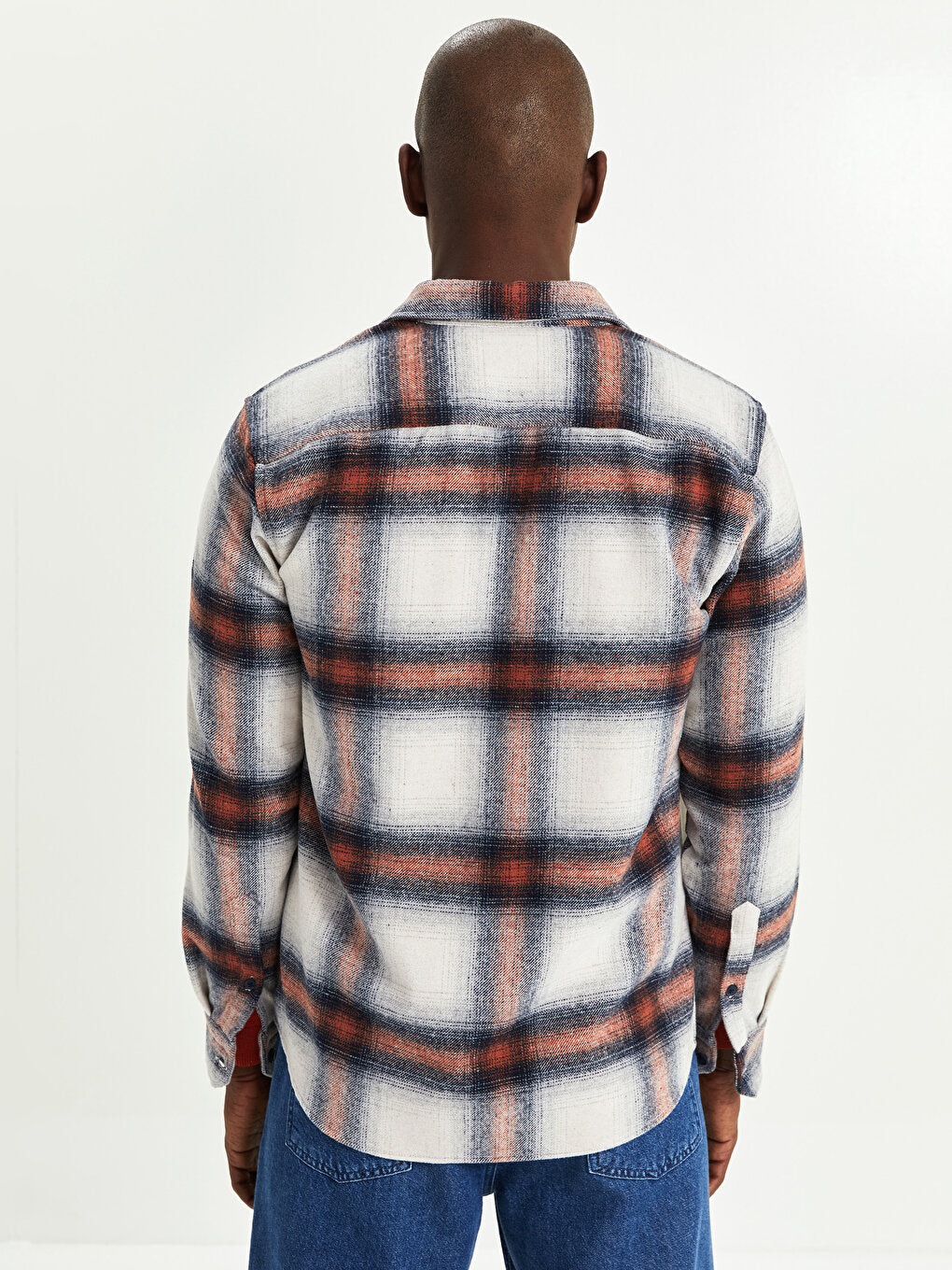 Regular Fit Long Sleeve Plaid Men's Lumberjack Shirt Jacket