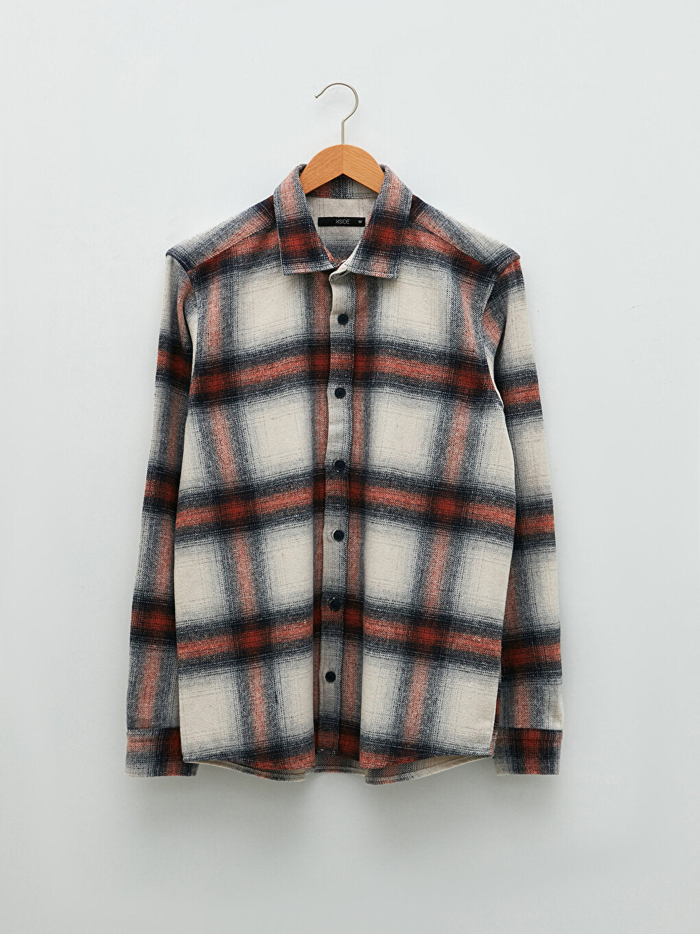 Regular Fit Long Sleeve Plaid Men's Lumberjack Shirt Jacket