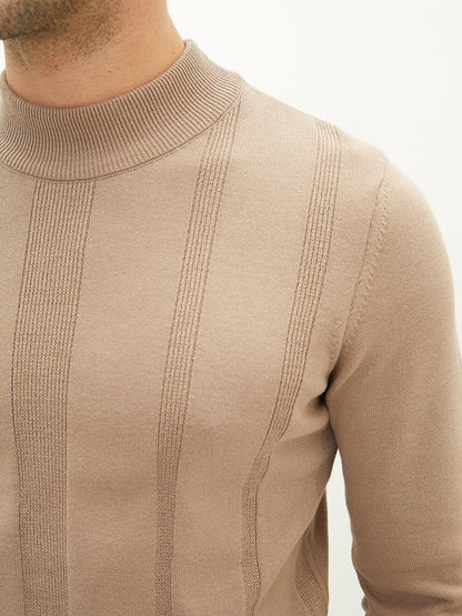 Half Turtleneck Long Sleeve Men's Knitwear Sweater