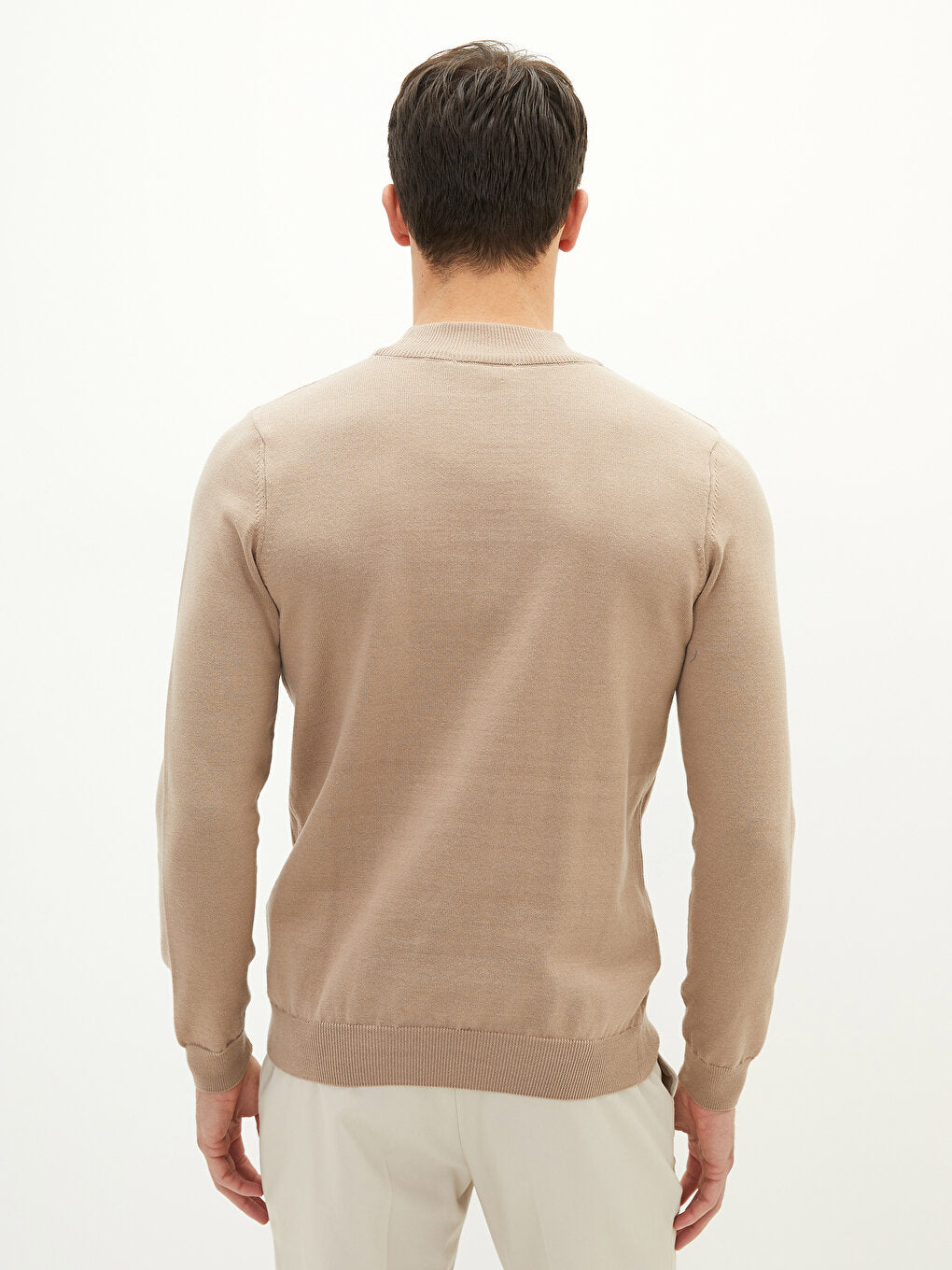 Half Turtleneck Long Sleeve Men's Knitwear Sweater