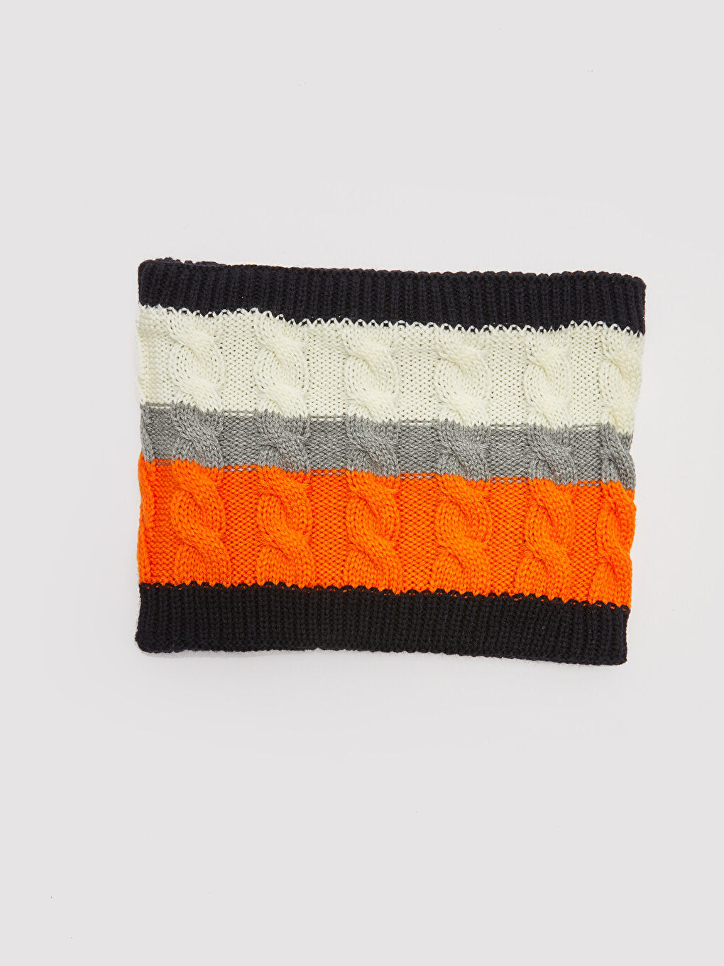 Color Blocked Boy's Knitwear Neck Collar