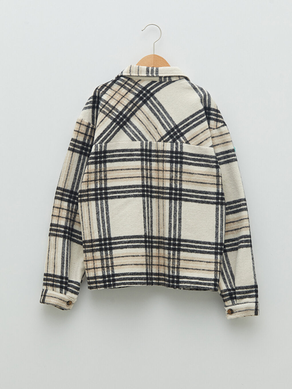 Plaid Long Sleeve Gabardine Girl's Shirt