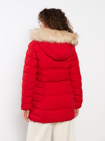 Women's Hooded Plain Puffer Coat