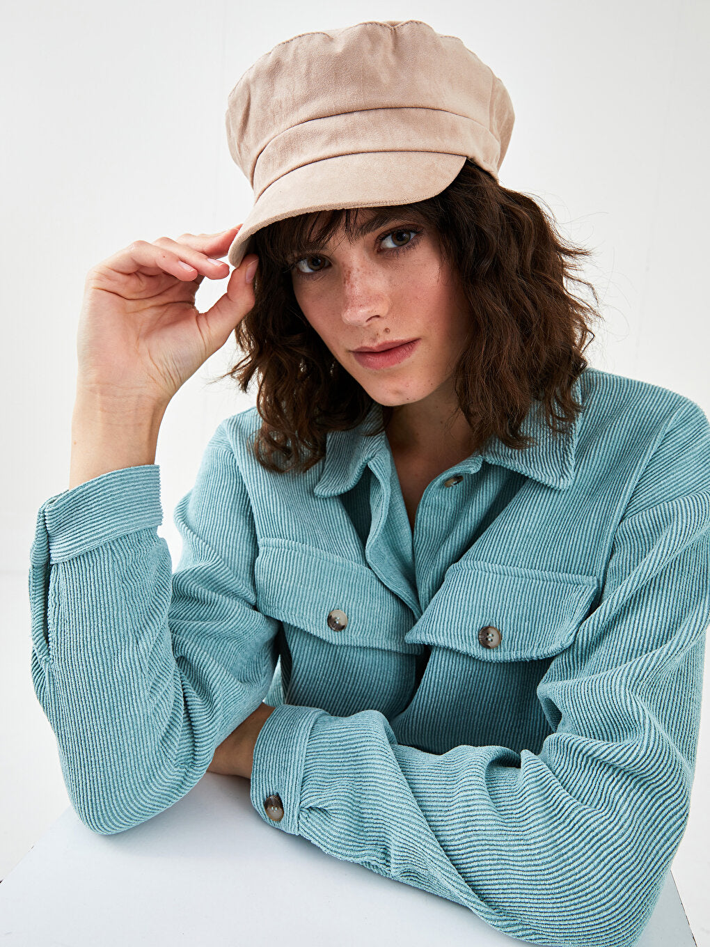 Suede Women's Sailor Hat