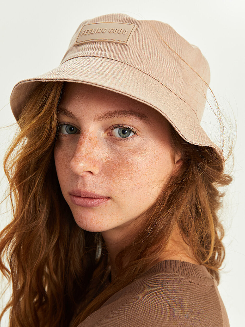 Label Printed Women's Bucket Hat