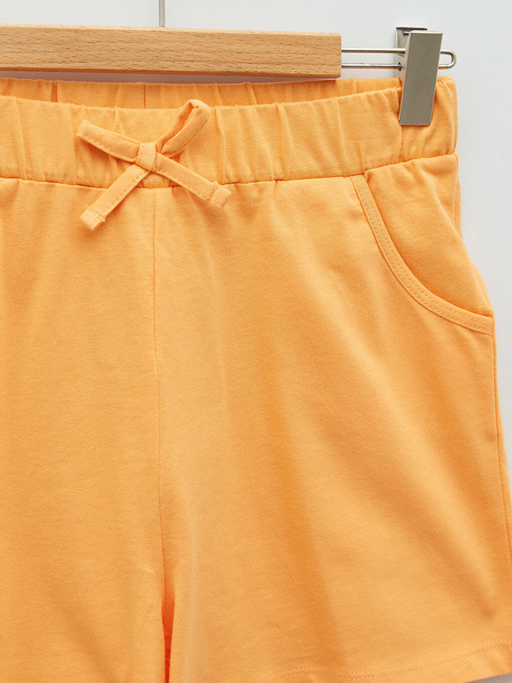 Basic Cotton Girls' Shorts with Elastic Waist