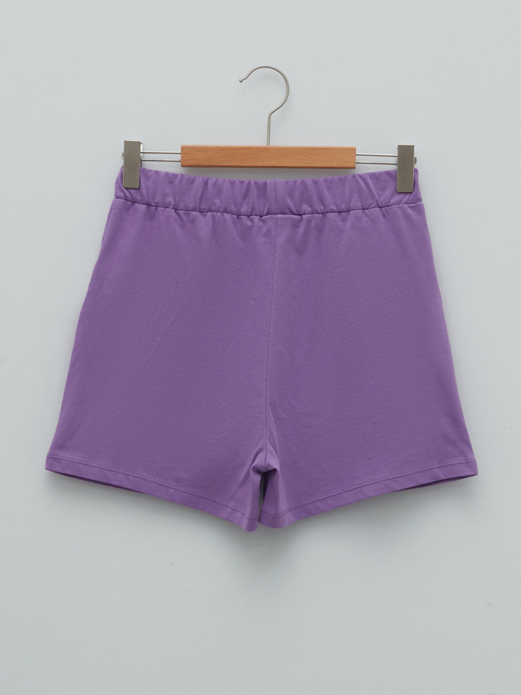 Basic Cotton Girls' Shorts with Elastic Waist