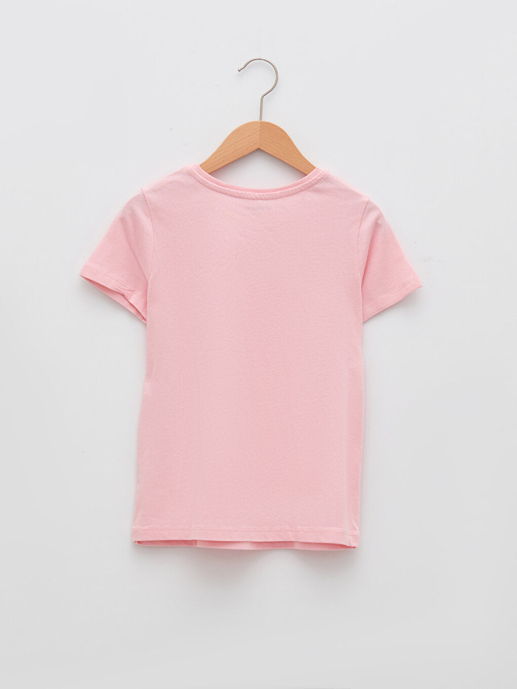 Crew Neck Basic Short Sleeve Cotton Girls' T-Shirt