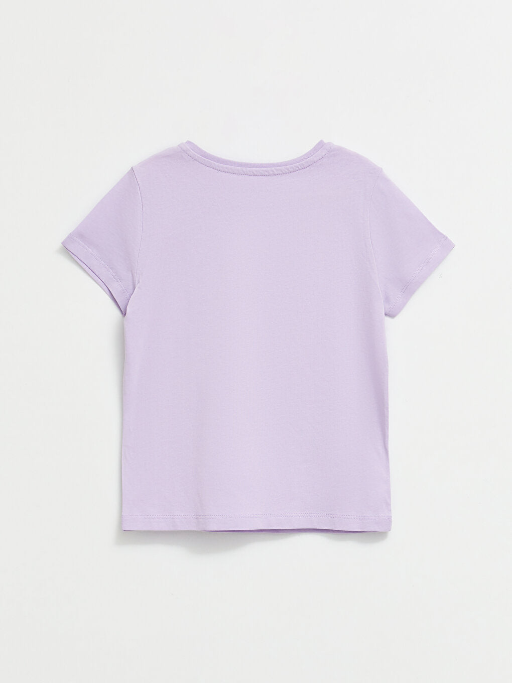 Crew Neck Basic Short Sleeve Cotton Girls' T-Shirt