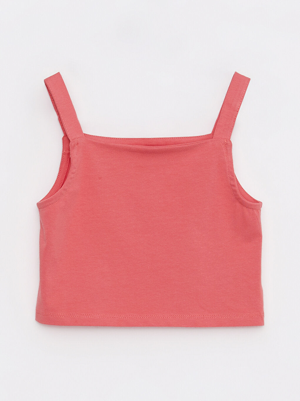 Square Neck Basic Strappy Girls Crop Undershirt