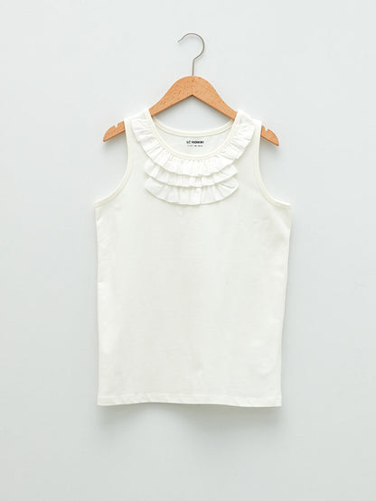 Crew Neck Basic Girl's Undershirt