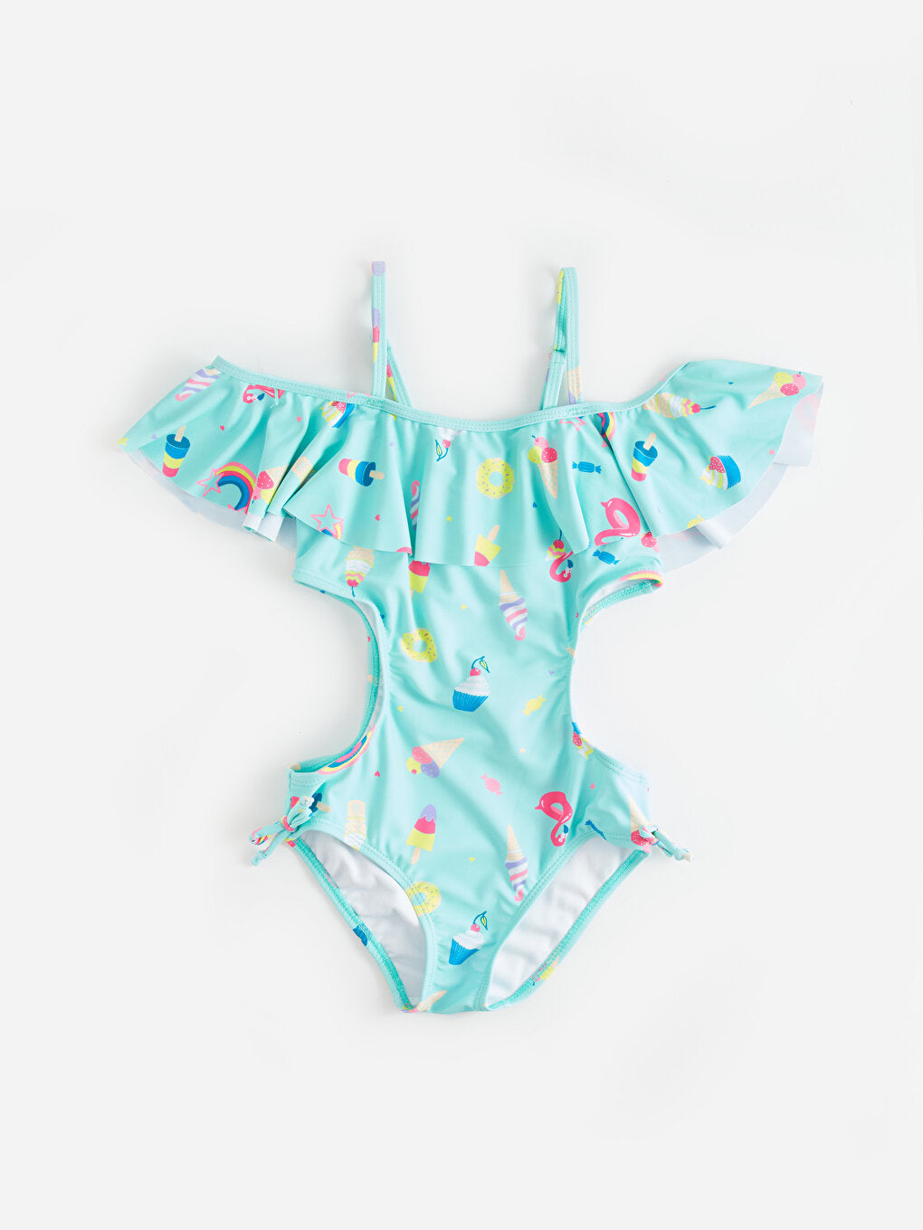 Patterned Girl's Swimsuit