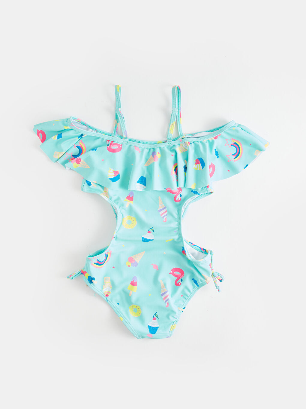 Patterned Girl's Swimsuit