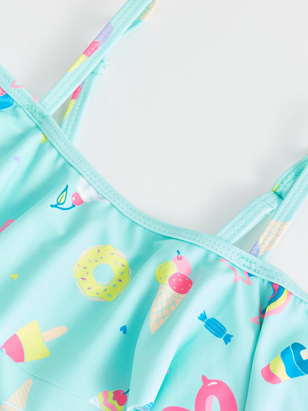 Patterned Girl's Swimsuit