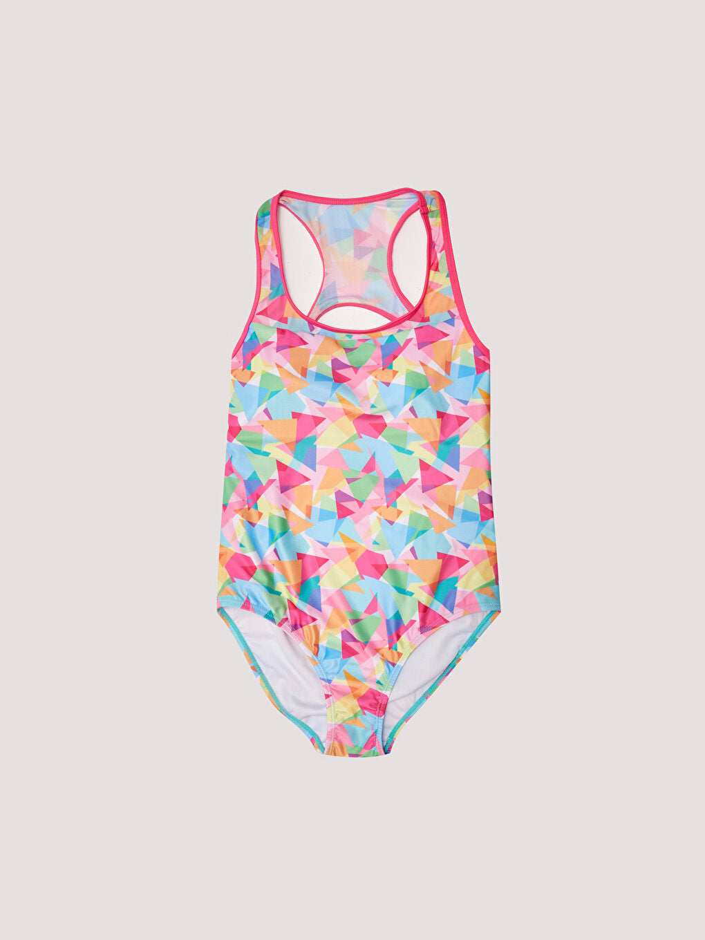 Printed Girls' Swimsuit Made of Flexible Fabric