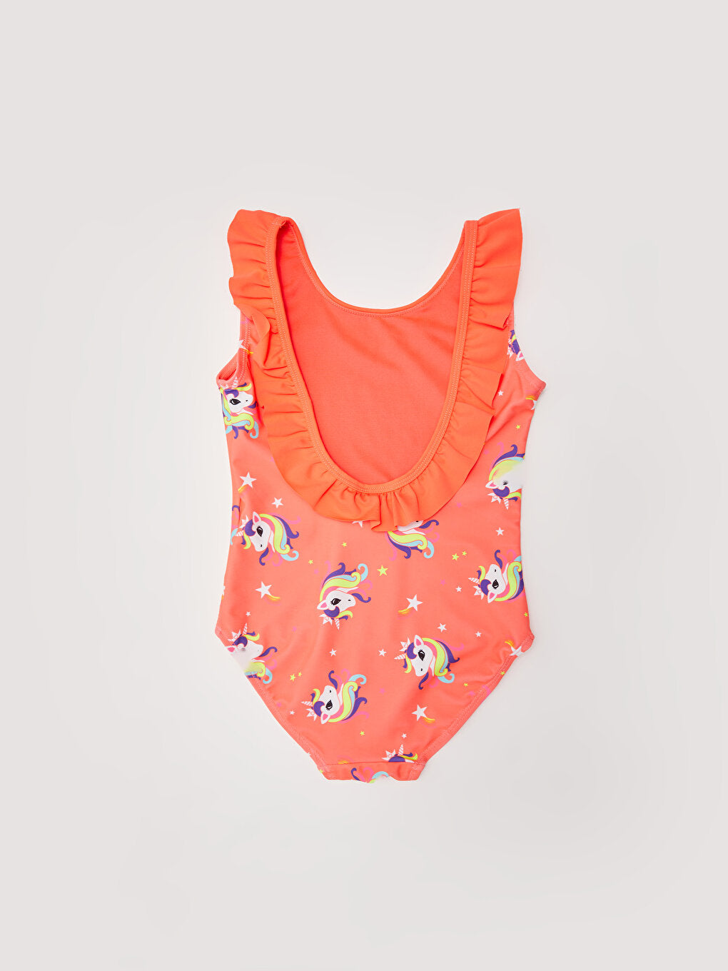 Printed Girls' Swimsuit Made of Flexible Fabric