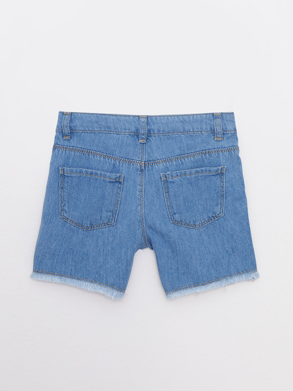 Ripped Detailed Cotton Girls' Jean Shorts