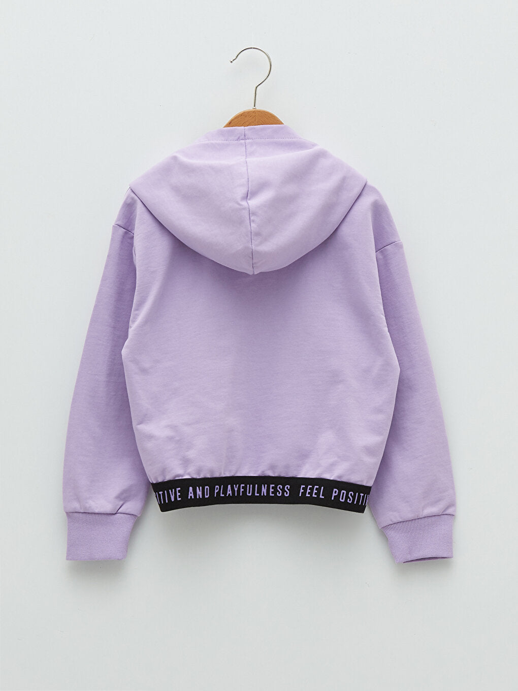 Hooded Printed Long Sleeve Girl's Sweatshirt