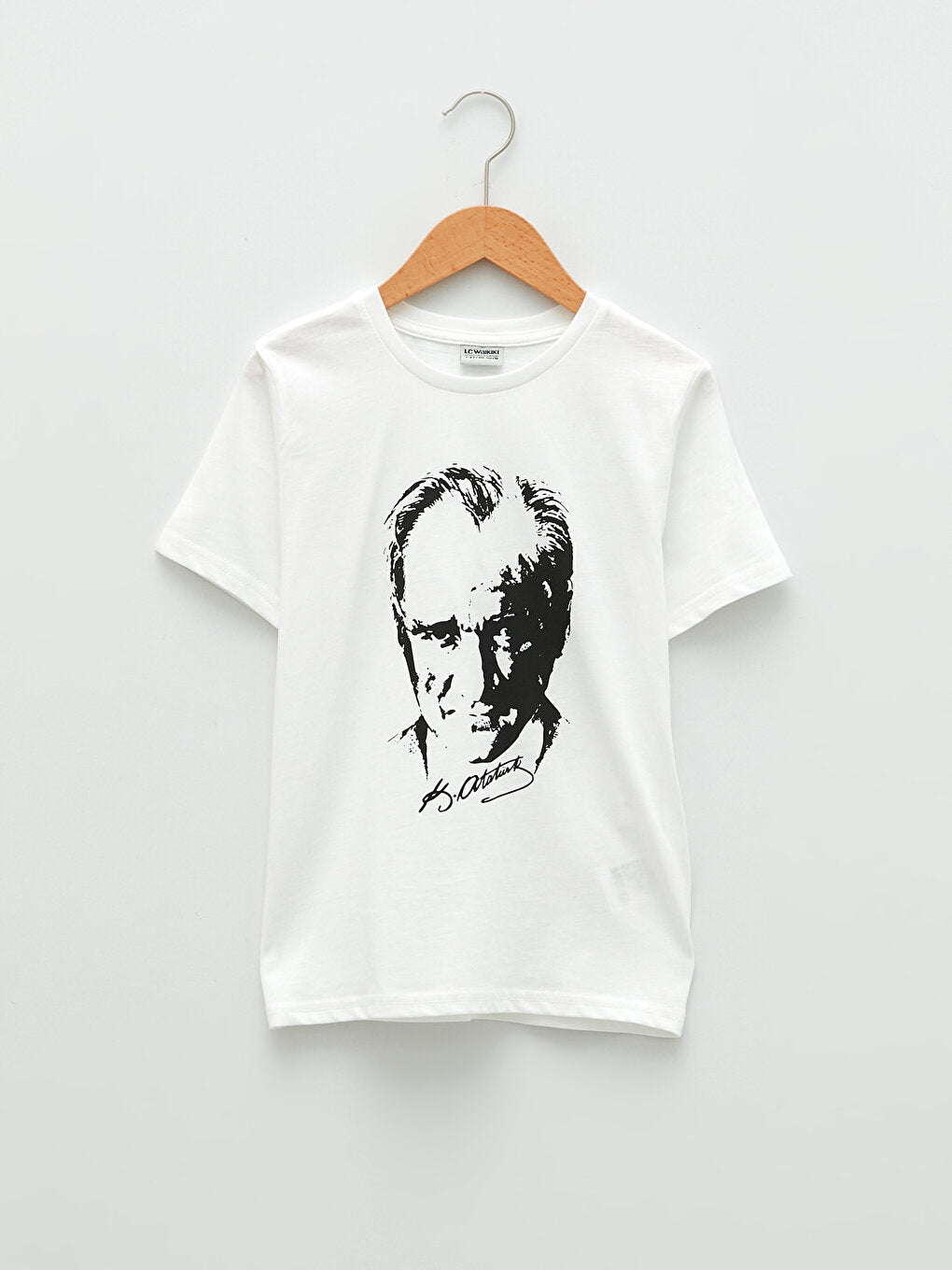 Crew Neck Ataturk Printed Short Sleeve Boys' T-Shirt