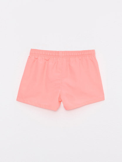 Girls' Swim Shorts with Elastic Waistband that Change Pattern in Water