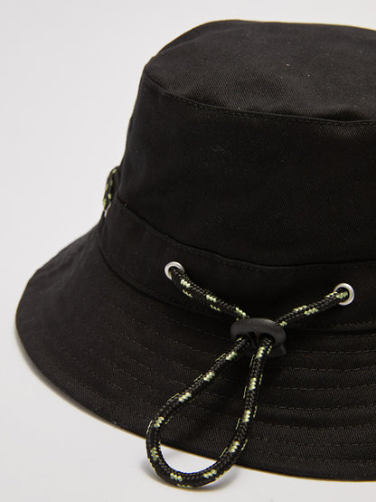 Adjustable Elastic String Boy Bucket Hat