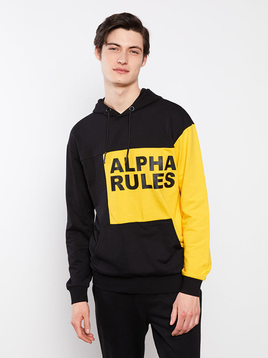 Long Sleeve Printed Men's Hoodie