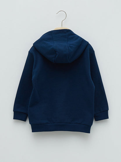 Hooded Long Sleeve Basic Baby Boy Zipper Sweatshirt