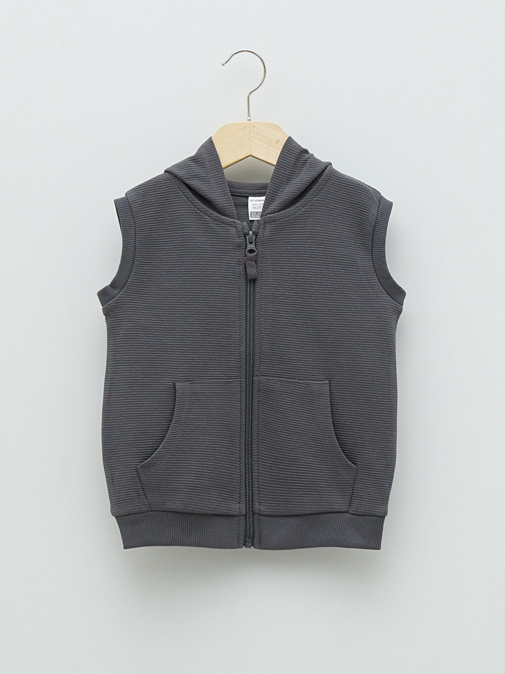 Hooded Baby Boy Zipper Vest