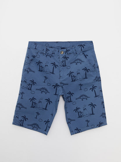 Printed Gabardine Boys' Shorts