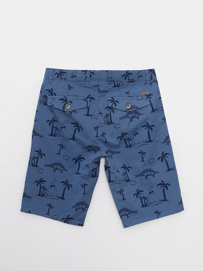 Printed Gabardine Boys' Shorts