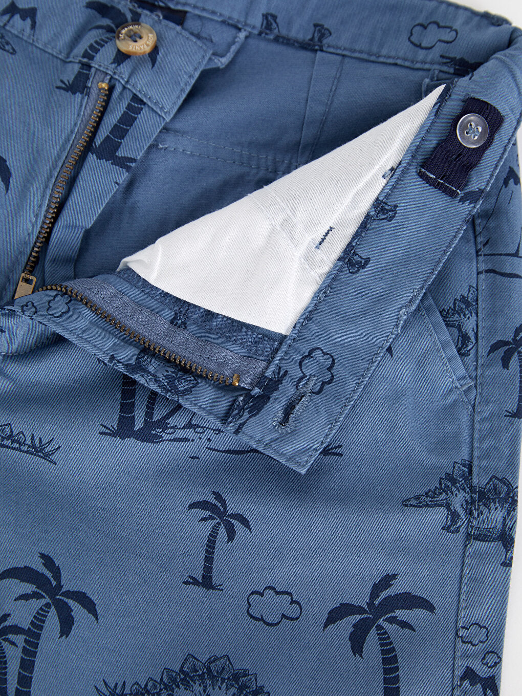 Printed Gabardine Boys' Shorts