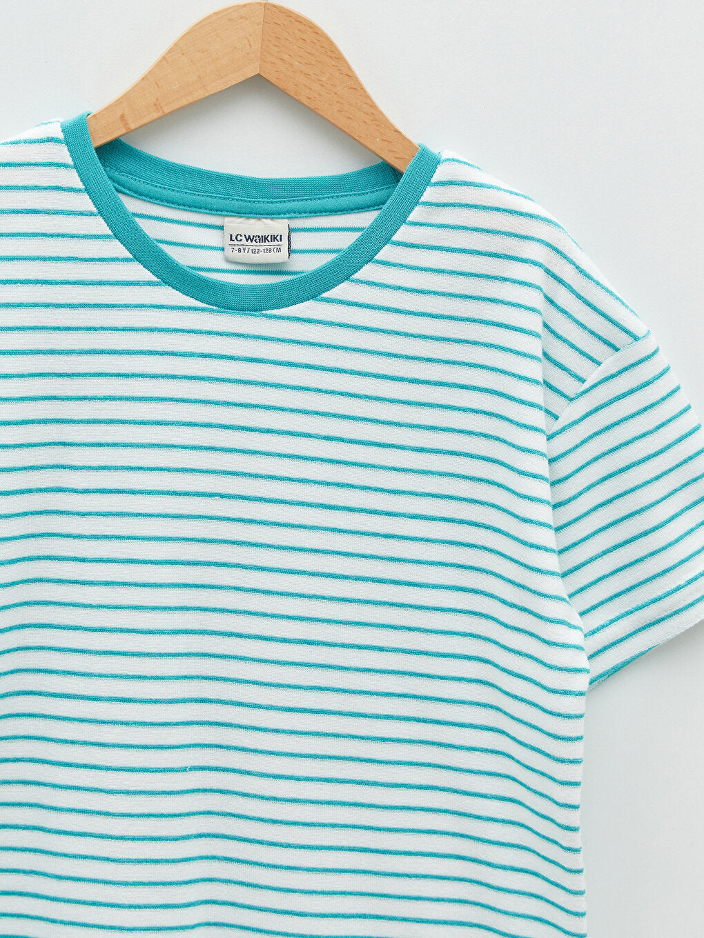 Crew Neck Striped Short Sleeve Boy's T-Shirt