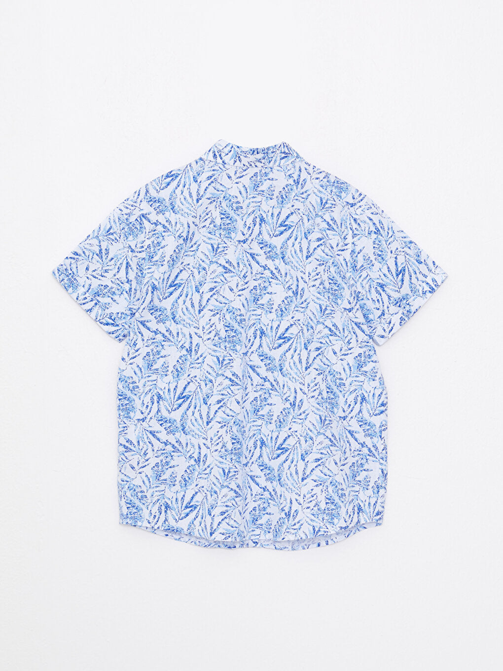 Patterned Short Sleeve Poplin Boy's Shirt