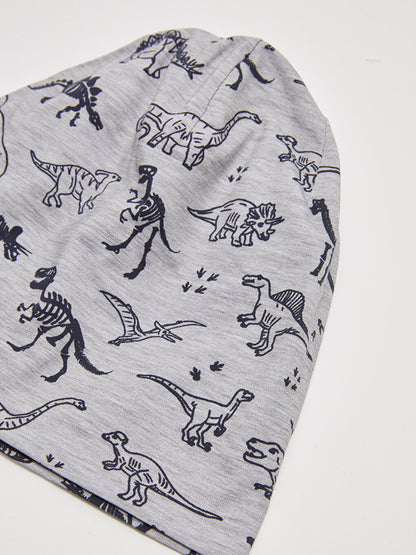 Dinosaur Printed Boy's Beret 2-pack