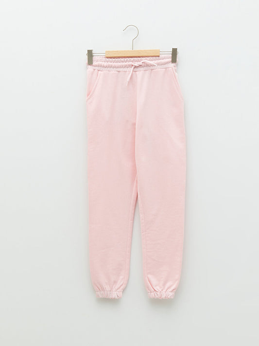 Basic Girl's Jogger Sweatpants with Elastic Waist