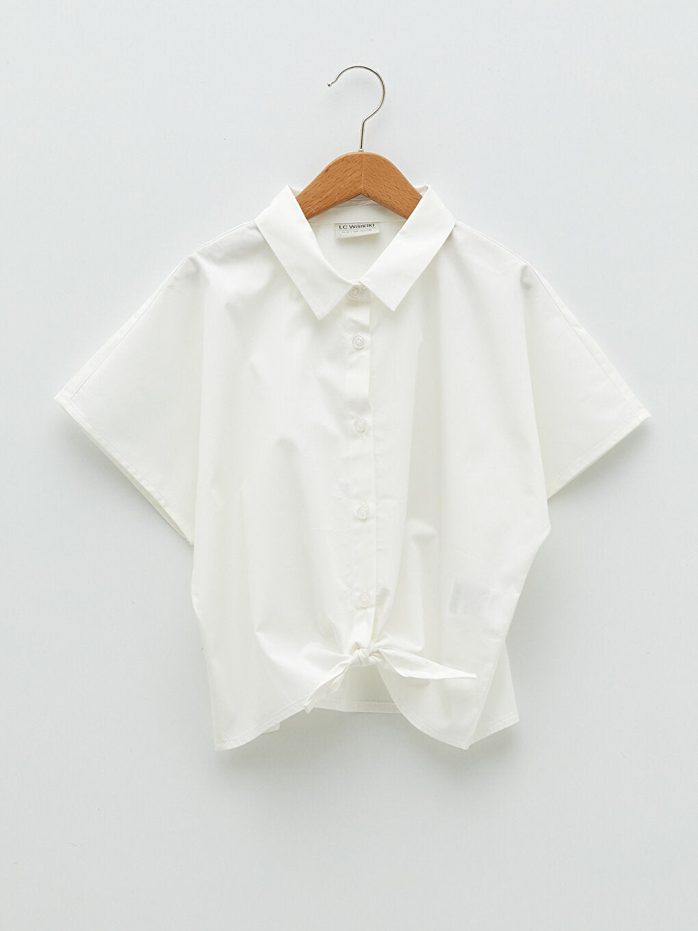 Basic Short Sleeve Poplin Girl's Shirt