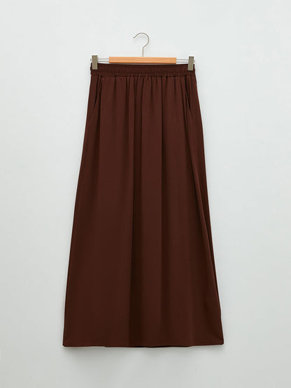 Straight A Cut Belmando Fabric Women's Skirt with Elastic Waist