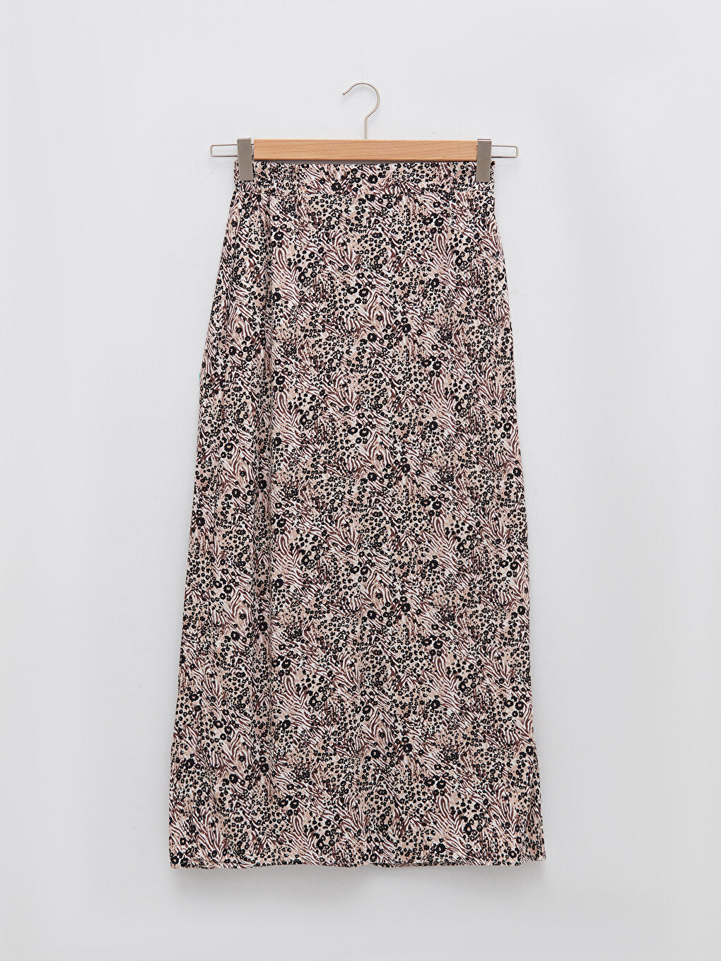 Patterned A-Line Belmando Fabric Women's Skirt with Elastic Waist