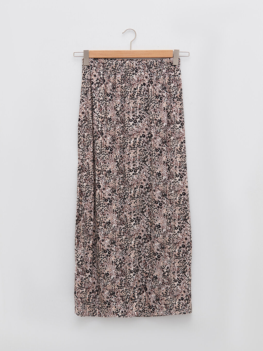 Patterned A-Line Belmando Fabric Women's Skirt with Elastic Waist