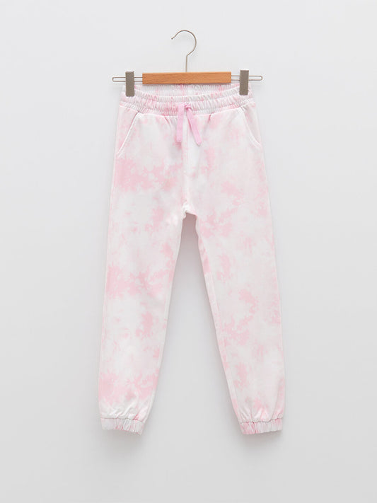 Elastic Waist Batik Patterned Girls' Jogger Sweatpants