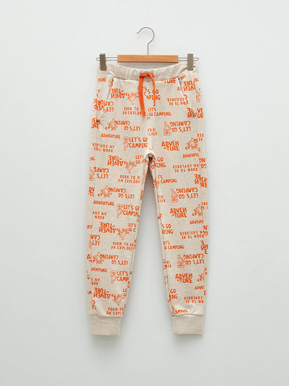 Printed Boys' Jogger Sweatpants with Elastic Waist